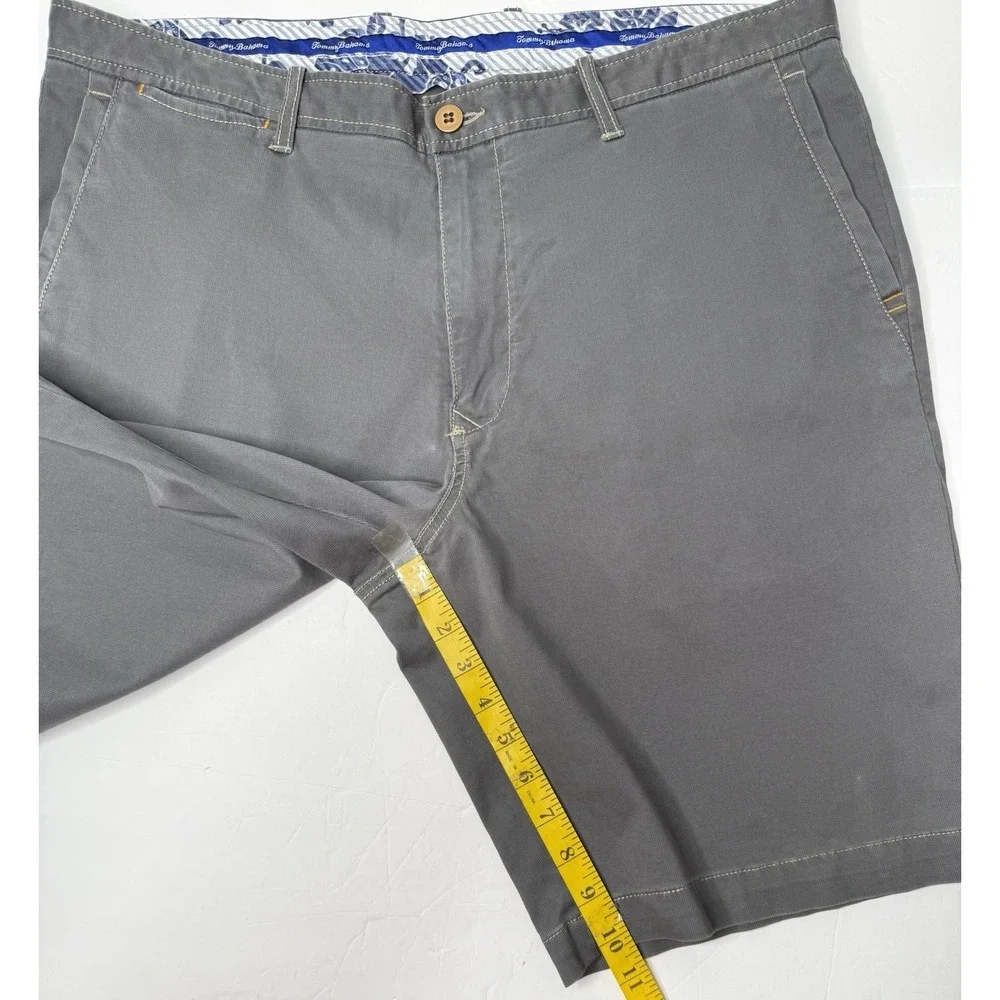 Tommy Bahama Mens Boracay Chino Short Size 38 Gray Preppy Travel Dad Stretch
